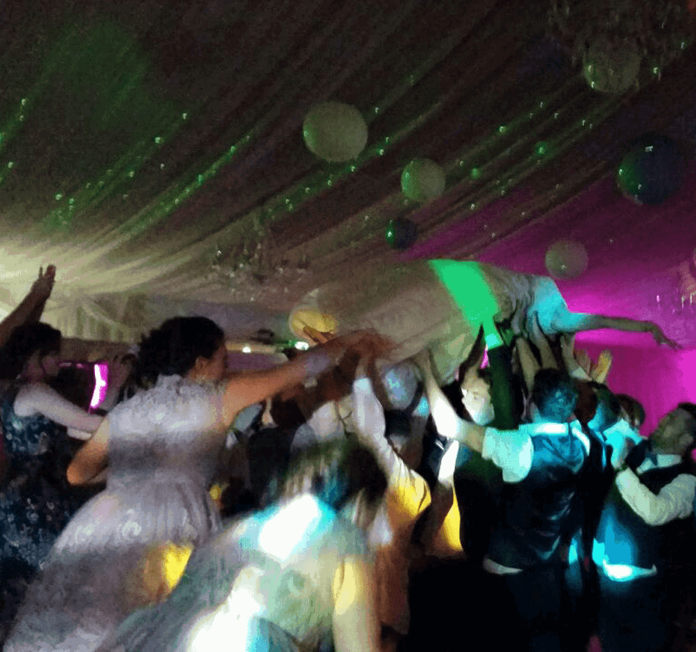 Bride Crowd Surfs to Maniac 2000